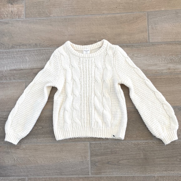 abercrombie kids Other - Abercrombie Kids Girls Chunky Knit Woven Sweater Sz 7/8
